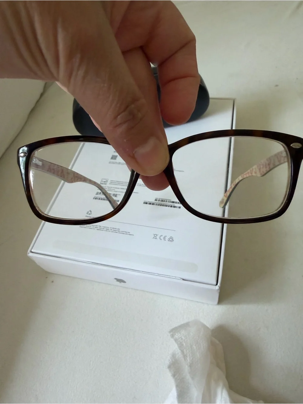 Ray-Ban Tortoiseshell Frames with Cream Patterned Temples
